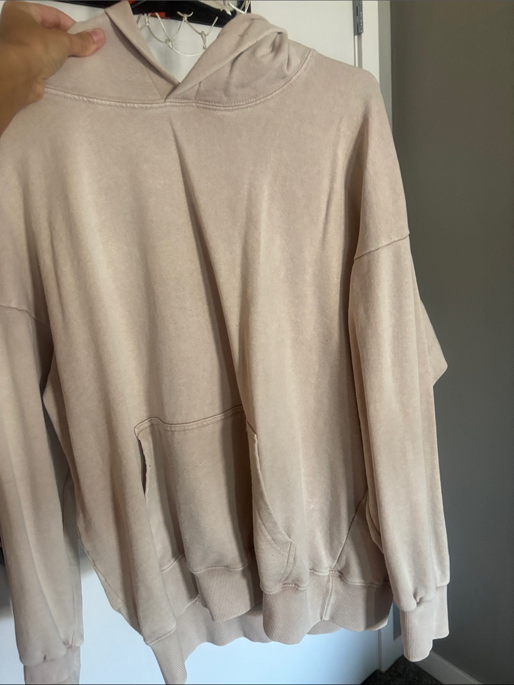 Oversized Amazon Women's Beige Hoodie Sweater